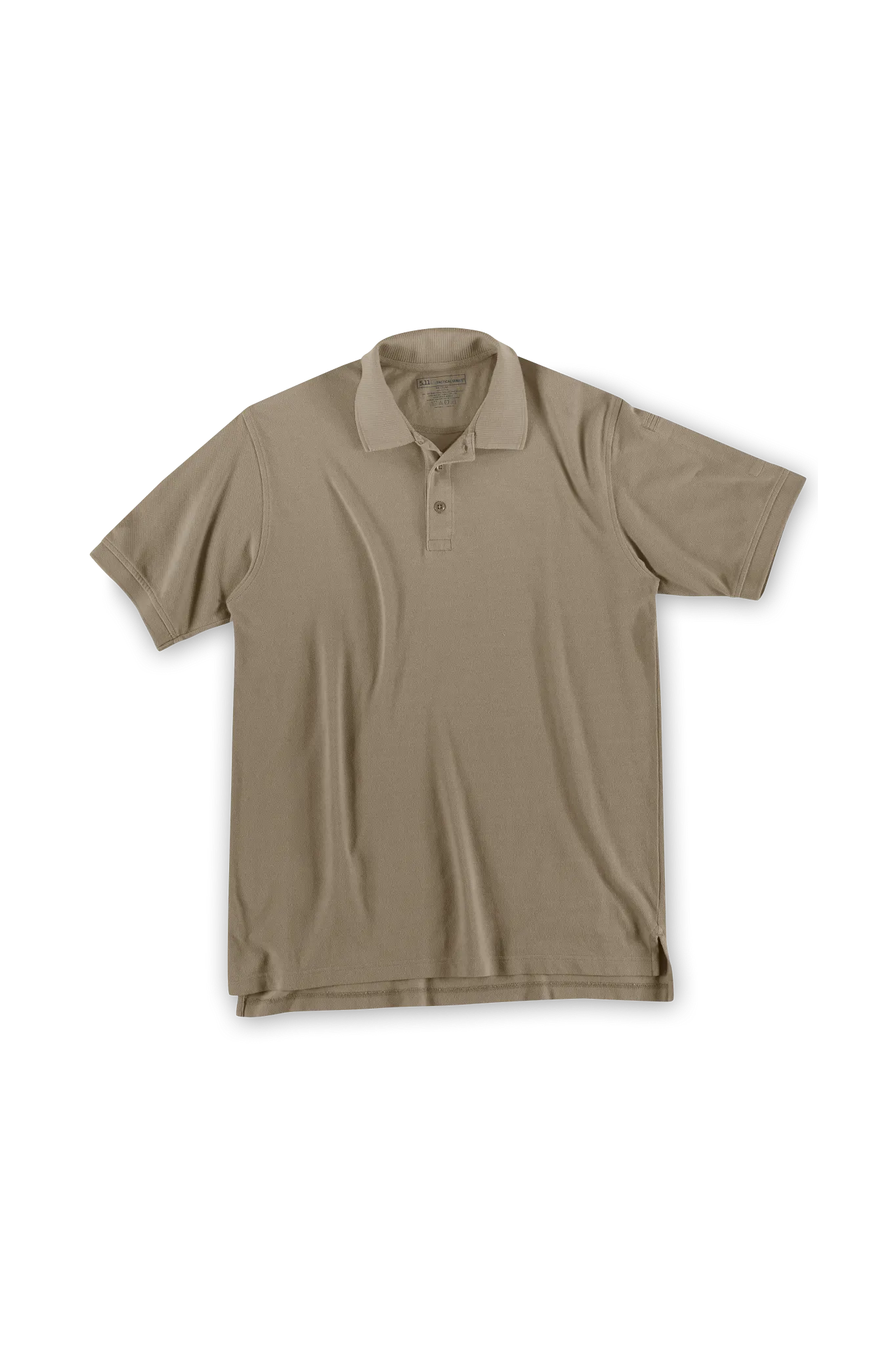 Tactical Polo Shirt, 100% Cotton, Button, Tan, 3XL
